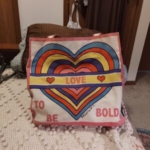 Brighton Multicolor Love  To Be Bold Craffic Tote Bag Sz 14 By 15